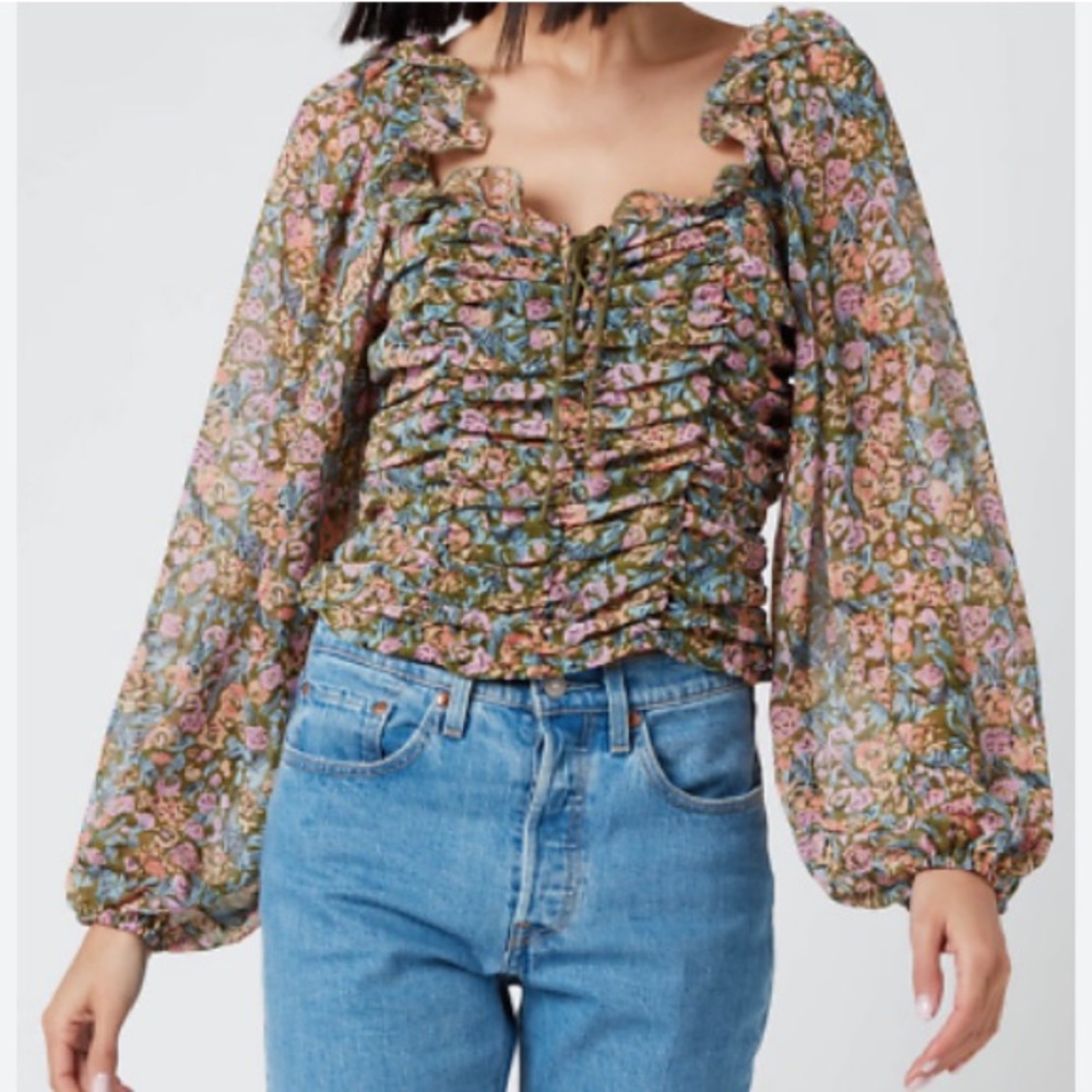 Free People Multicolor Floral Blouse
Free People Mable printed floral balloon - Picture 2 of 5